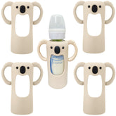 Frezonika koala sleeve on 8 oz bottle side view supports safe grip and drop protection.