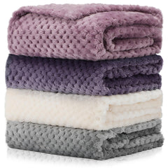 Frienda baby blanket 32x24 purple folded for cozy nap time warmth.