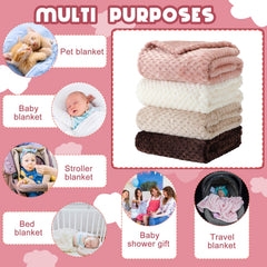 Frienda 32x24 blanket on crib/nursery shows cozy receiving blanket for newborns.