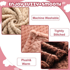 Frienda baby fuzzy blanket in stroller shot provides portable warmth on the go.