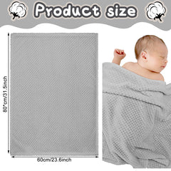 Frienda baby fuzzy blanket grey 32x24 folded for storage in nursery