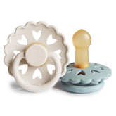 FRIGG Andersen Fairytale pacifier cream-stone blue front view for baby comfort