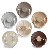 FRIGG SilkySoft pacifier earthy-wonder-pack-6 delivers bedtime soothing.