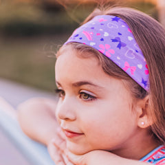 FROG SAC butterfly headband closeup highlighting soft stretch fabric