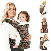 FRTUI baby carrier front view with ergonomic M-shaped seat for secure positioning.