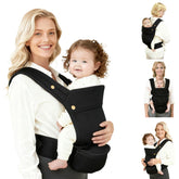 FRTUI Baby Carrier front view shows ergonomic support for growing babies