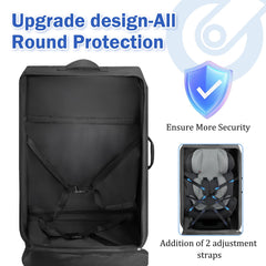 FRTUI carseat travel bag durable 900D fabric protects from rain and tears.