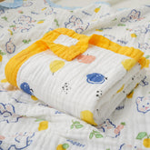 Fruit Muslin Baby Blanket swaddle shows cozy softness for safe soothing nights.