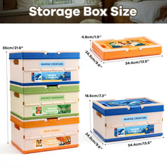 FRUSE toy storage bin folded under sofa demonstrates compact, space-saving design