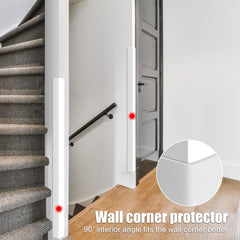 Frychee PVC wall corner guard offers thick, wide protection for high-traffic areas.