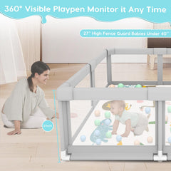 Fshibila Baby Playpen easy setup for quick, tool-free assembly and portable use.