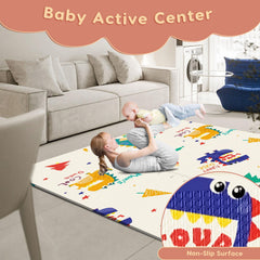 Fshibila Baby Playpen Mat thick cushioning foam supports safe play