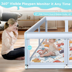Fshibila playpen easy assembly with tool-free setup for busy parents.