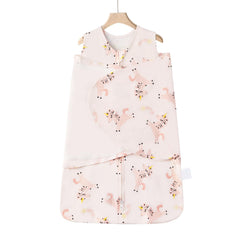 Ftikvo Happy Unicorn swaddle closeup shows secure sleep ambiance