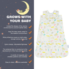 Ftikvo swaddle blanket shows two-way zipper for easy diaper changes.