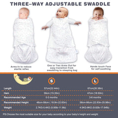 Ftikvo swaddle blanket two-way zip enables easy diaper changes.