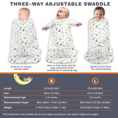 Ftikvo swaddle blanket two-way zipper enables quick diaper changes.