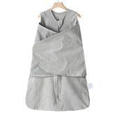 Ftikvo swaddle-grey front-view highlights secure wrap for restful newborn sleep.