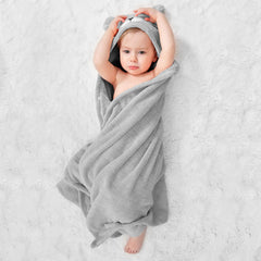 FUBANRAY large hooded towel 50x32 supports full-body wrap as babies grow.