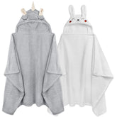 FUBANRAY toddler hooded towel face design for cute bath time fun and quick drying