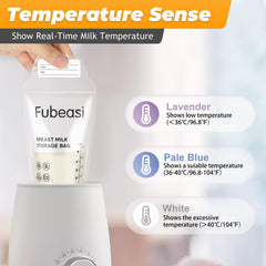 Fubeasi breastmilk bags with double-zip demonstrate leak-proof sealing.