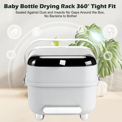 Fuerdich baby bottle organizer anti-dust protection helps maintain clean feeding gear.