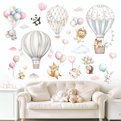 Fufuquare cartoon hot air balloons wall stickers for living room inspire imagination and easy decor
