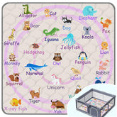 FUGWU baby play mat soft-surface close-up shows cushioned, safe floor play.