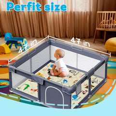 FUGWU baby play mat machine washable fabric easy hygiene after messes