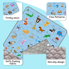 FUGWU Baby Play Mat non-slip bottom keeps floor play stable.