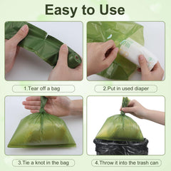 Fullhawl 9x13 inch diaper bags suit most messes and trips.