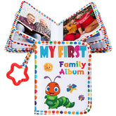 Fullhawl My First Family Album cover front with bright caterpillar design for lasting family memories.