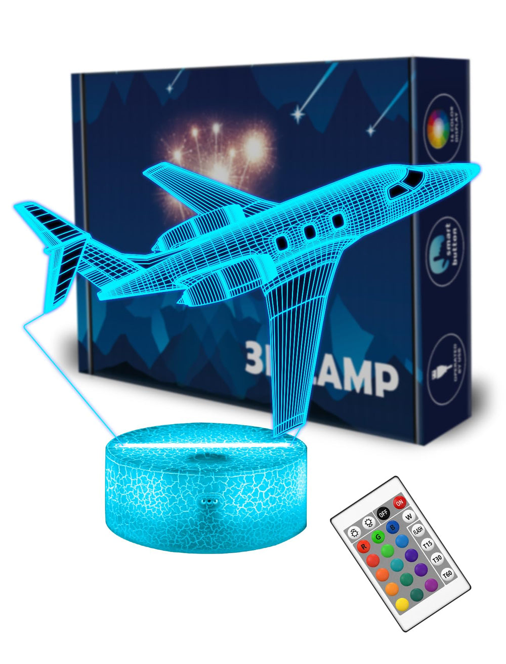 FULLOSUN airplane-night-light-base offers sturdy support for cozy kids' room lighting.