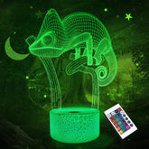 FulLOSUN Chameleon 3D night light base provides vivid ambient illumination for kids' rooms.