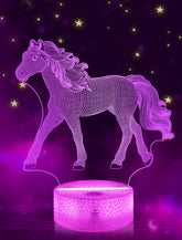 FULLOSUN horse 3D night light base with soft glow for kid's room