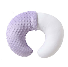 QUENESS nursing pillow orchid hero demonstrates comfortable breastfeeding support