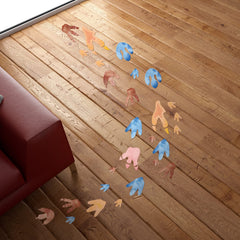 Fumete small dinosaur footprint decal adds cute detail to corners