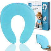 Funbliss foldable travel potty seat closed for easy storage and portability.