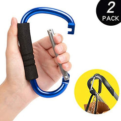 Funbliss stroller hooks blue hiking travel setup for bags and gear