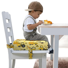 Funcority toddler booster seat with 4-inch cushion supports comfortable dining height.