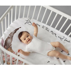 Fundich floral milestone blanket decor complements any girls’ nursery aesthetics.