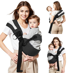 FUNITO toddler sling shows ergonomic M shaped seat for hip friendly support