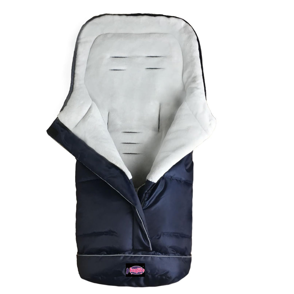 Funlife anti-kick bunting bag with waterproof exterior for winter stroller warmth