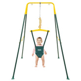 FUNLIO baby jumper with stand assembled showing sturdy frame for indoor play