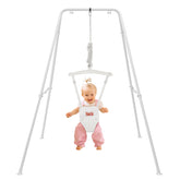 FUNLIO baby jumper with stand white side view for growing toddlers