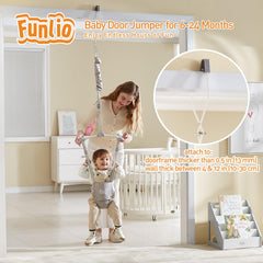 Funlio door clamp system shows sturdy installation for secure setup
