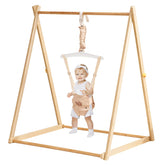 FUNLIO Montessori jumper stand provides a sturdy frame for safe indoor play.