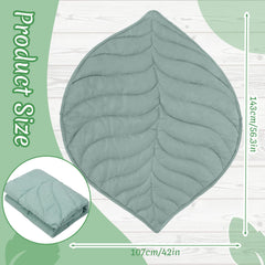 Funtery leaf-design play mat folded for travel and easy storage