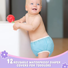 Funtery elastic waistband close-up shows comfortable fit for bathroom training.
