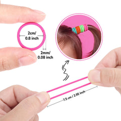 Funtopia organized storage box keeps 400 hair ties tangle-free and easy to grab.